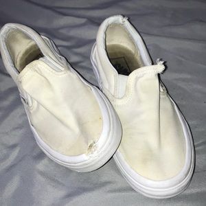 White Slip-on Vans